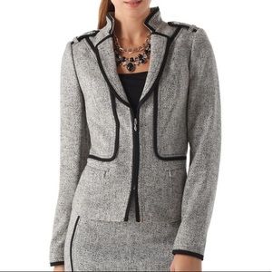 [White House Black Market] Mod Tweed Zip Jacket